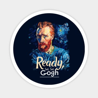 Redy, Set, Gogh, van gogh portrait, Post-impressionism Magnet